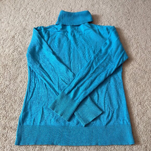 L.L.Bean Cotton / Cashmere turtleneck sweater, size M - READ description - Picture 1 of 9